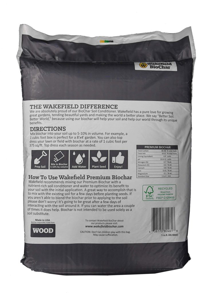 Buy Wakefield Premium Biochar Soil Conditioner - 1 cubic foot Bag