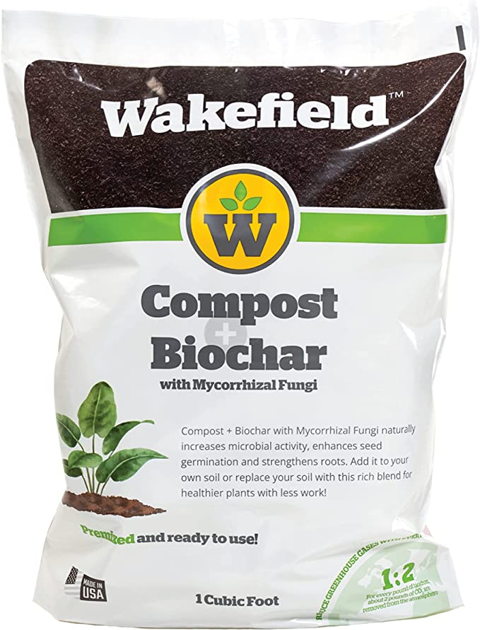 Wakefield Premium Compost+Biochar with Mycorrhizal Fungi Blend - 1 Cubic Foot Bag